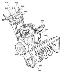 Decals Group Diagram and Parts List for 1695753-18-2852-30,1381HST 2009 Briggs and Stratton Snow Blower